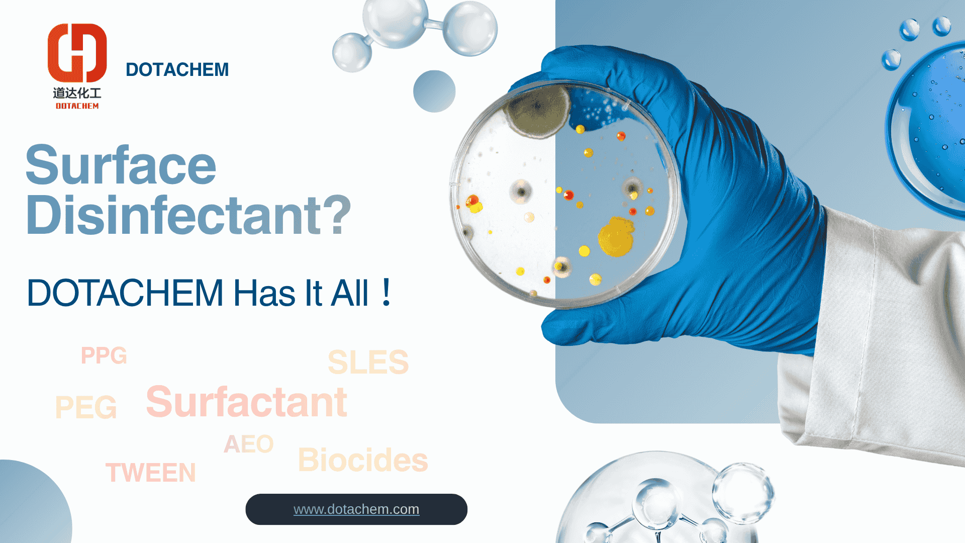 La crescita del mercato globale dei disinfettanti per superfici stimola la domanda di materie prime chimiche di alta qualità