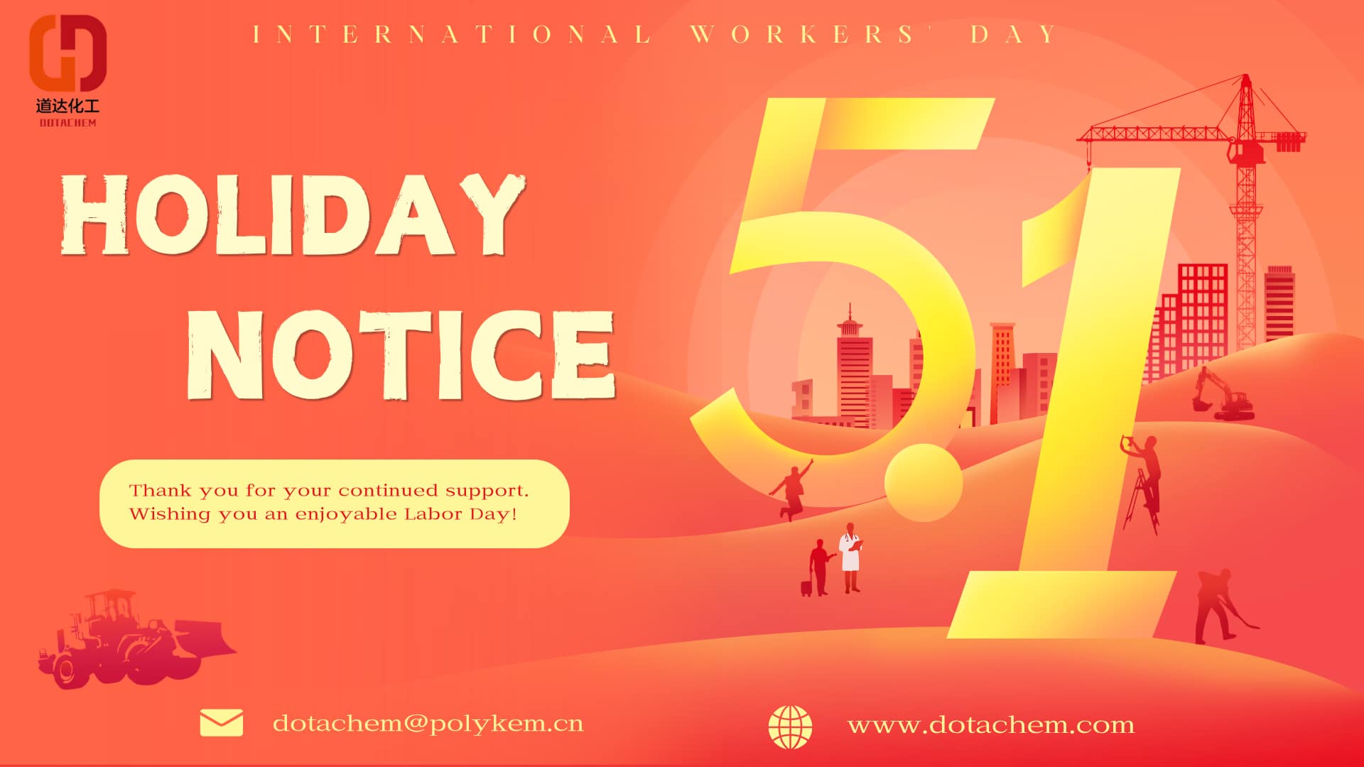 Avviso di festività del Labor Day di Dotachem 2026
